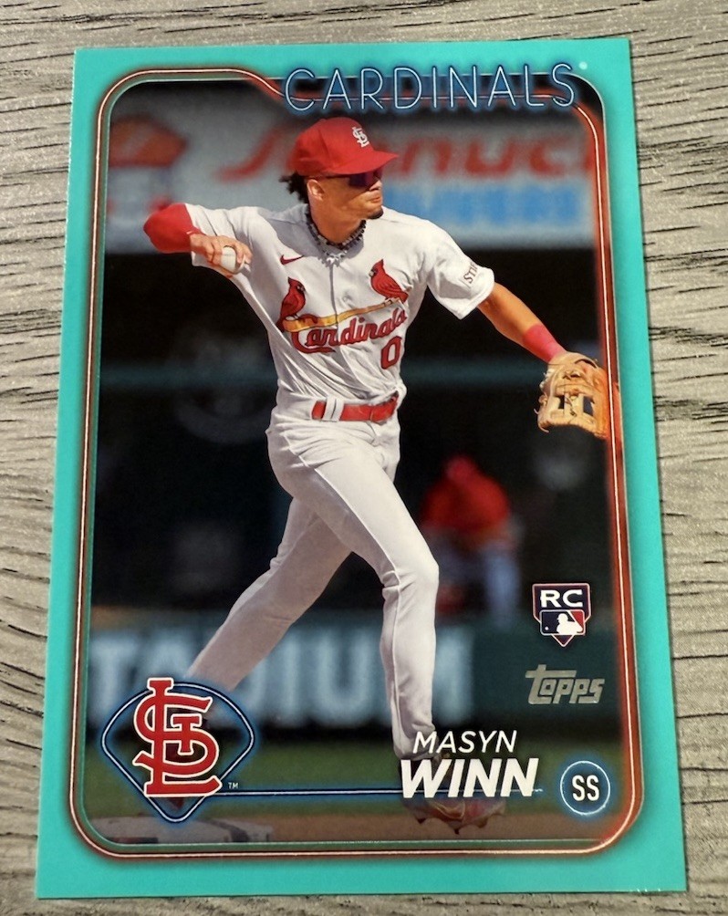 2024 Topps Series 2 - Masyn Winn #480 Aqua (RC)