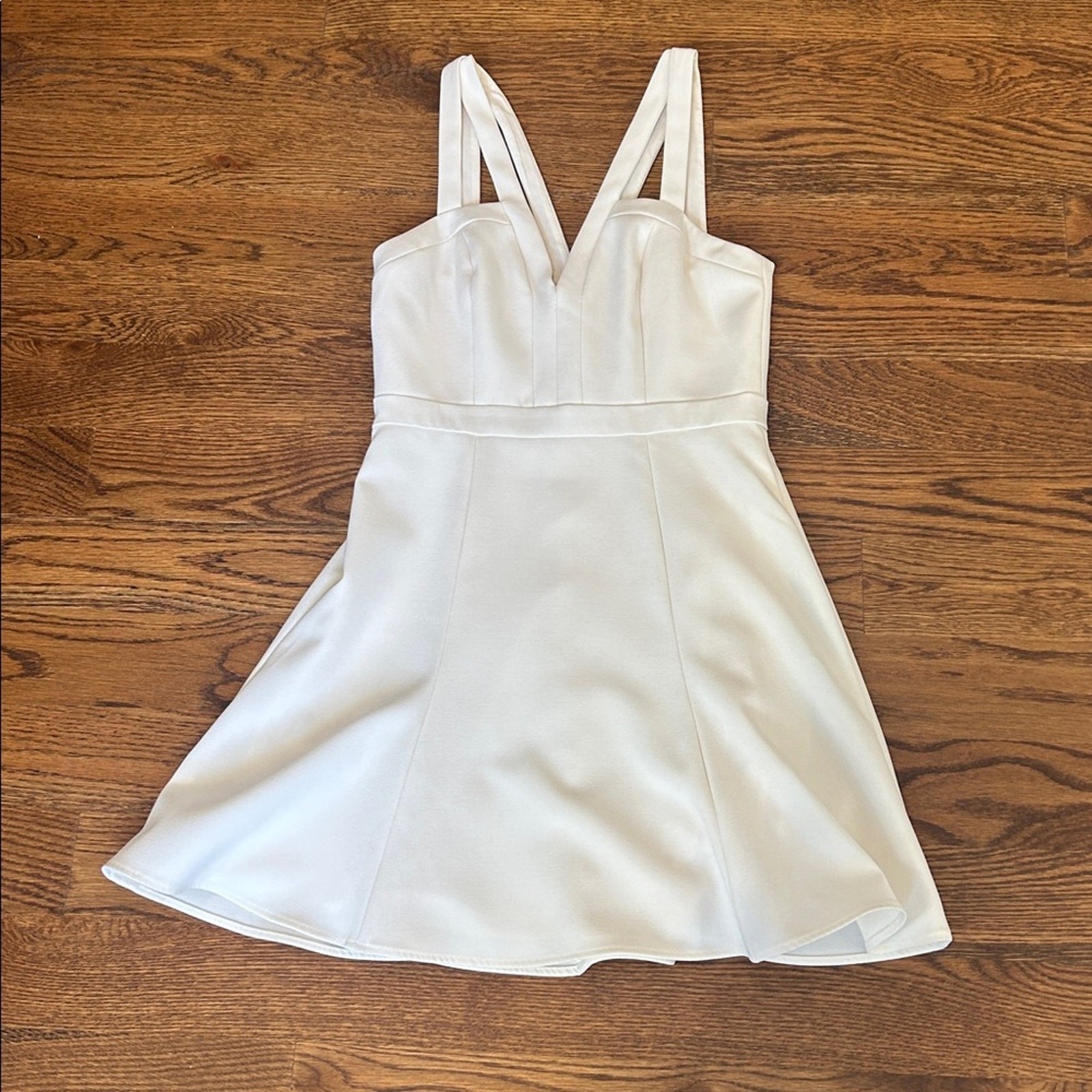 BCBGMaxazria off white Alexia mini dress • size 2 retail $248 thumbnail 6