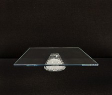 Glass cake stand with clear crystal filled stem Damaged Box - Brand New 