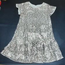 NWOT Cat  Jack Gold Netted Sequin Sparkly Girls LG 10/12 Party/Holiday Dress