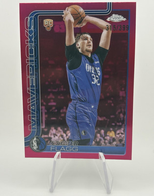 Topps 2025-26 Chrome Cooper Flagg Rookie #251 Magenta Refractor /399 Mavs