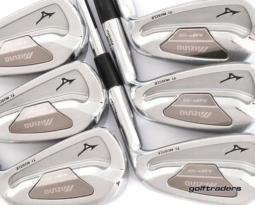 Mizuno MP-59 Ti Forged Irons 5-PW Steel X-Stiff Flex New Grips L2557
