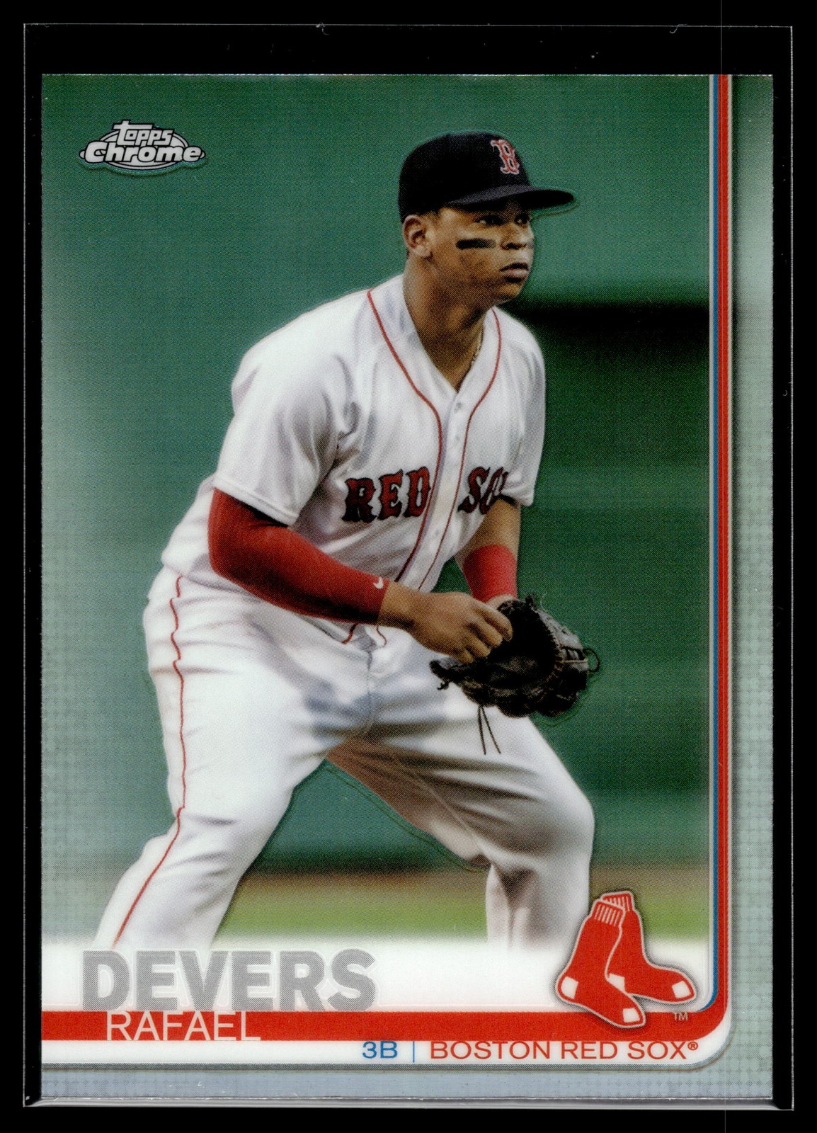 Rafael Devers 2019 Topps Chrome Refractor Card #184