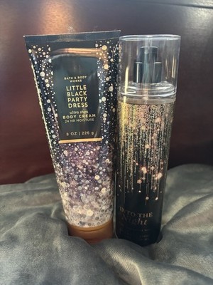 Bath And Body Works Little Black Party Dress Lotion And Into The Night Spray