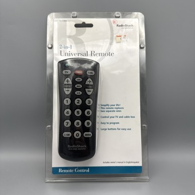 NEW Radio Shack (15-1989) Big-Button 2-in-1 Universal Remote Control