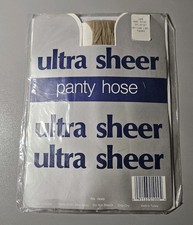 Ultra Sheer Panty Hose Taupe One Size 5'0"-5'8" - Three Pairs Vintage Nylon
