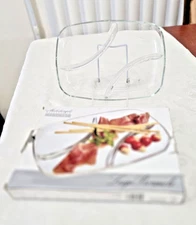 Luigi Bormioli Michelangelo Divided 3-Section Serving Tray  Rectangular - NIB.