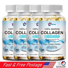 Marine Collagen Capsules With Hyaluronic Aid,Skin Hair Nails Support ,Anti Aging