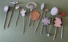 Antique Lot of Stick Pins - Sterling Silver, ...