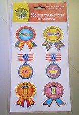 5 Sheets Teacher Reward Award Stickers 30pc Total NEW OPEN PACKAGE