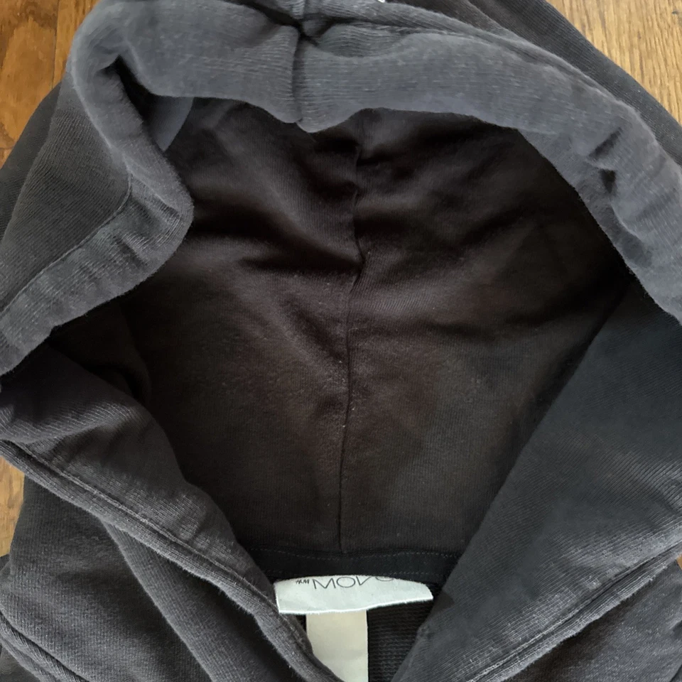 Sudadera pulóver con capucha de algodón gris de felpa francesa H&M MOVE para hombre talla L Foto 2 de 4