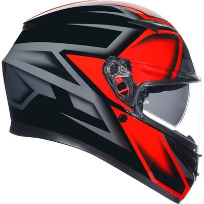 AGV Helmets K3 Helmet - Compound - Black/Red - Large 2118381004009L