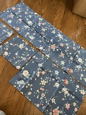 LOT 4 44x14” BLUE FLORAL JCP VINTAGE NOS VALANCE 