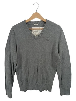 Abercrombie & Fitch Herren Pullover V-Ausschnitt Grau Gr. 38 Kaschmir-Mix - Bild 1 von 3
