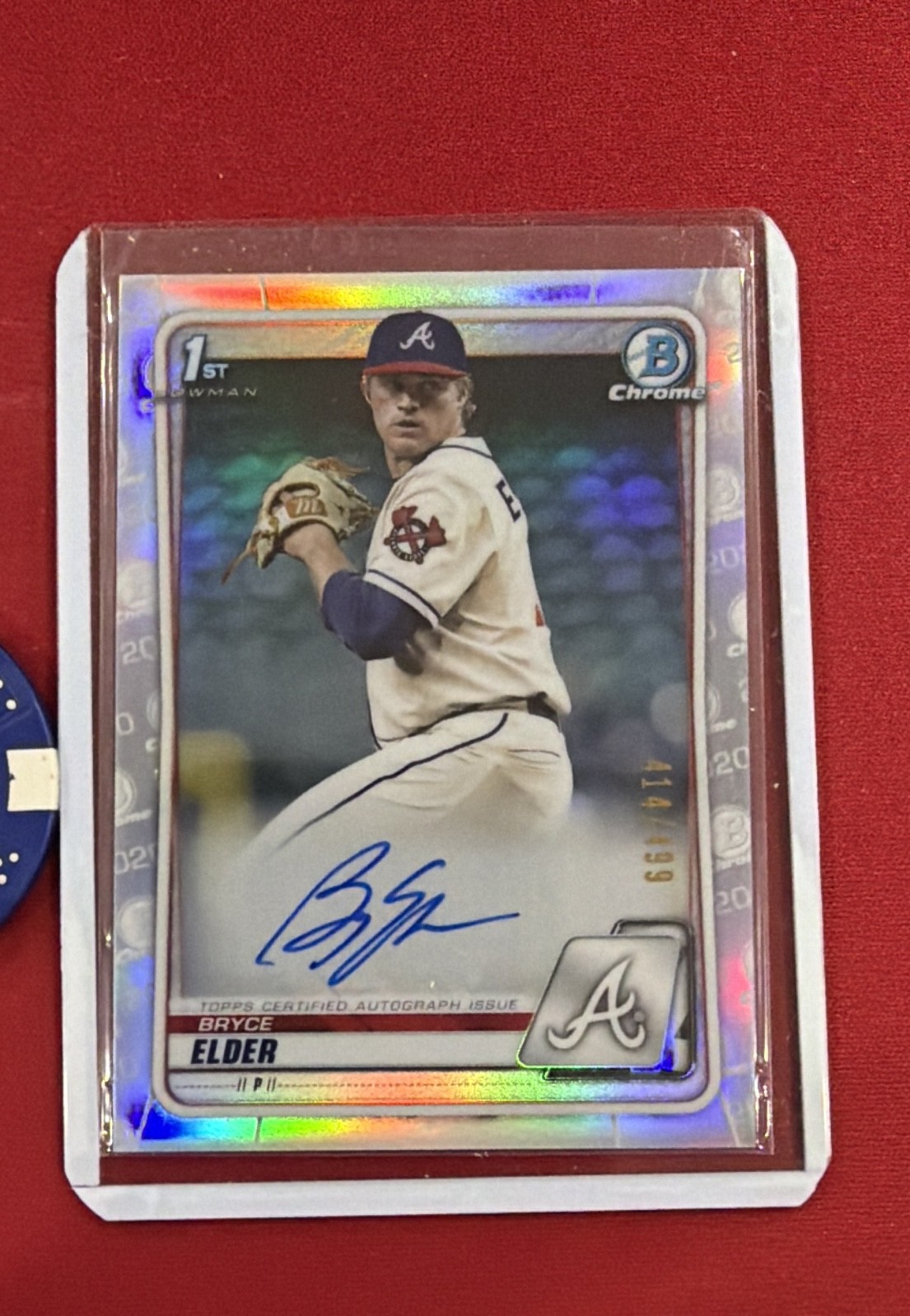 2020 Bowman Draft - Chrome Draft Picks Autographs Bryce Elder #CDA-BE Refractor