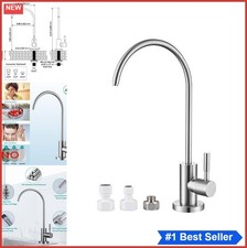 Drinking Water Faucet Brushed Nickel Stainless Steel 360 Rotating RO Filtration