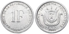 Republic of Burundi - 1 Franc 1970-2003 - Various Years
