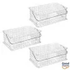 Set of 3 Large Stackable Shower Caddy Basket