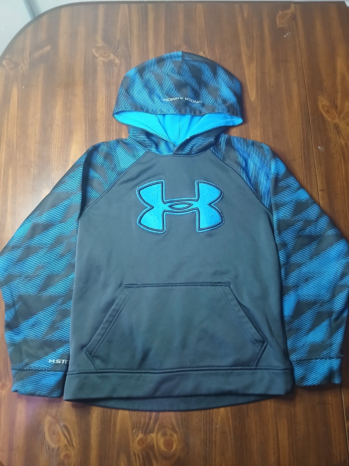 Under Armour Fleece Hoodie Blue Youth Boys Medium YM