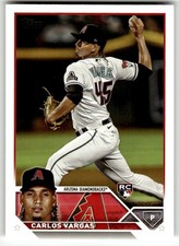 2023 Topps Update #US67 Carlos Vargas Arizona Diamondbacks RC Baseball Rookie