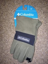 Columbia Youth Fast Trek III Gloves L 10/12 Green Fleece Kids Junior Boy Girl