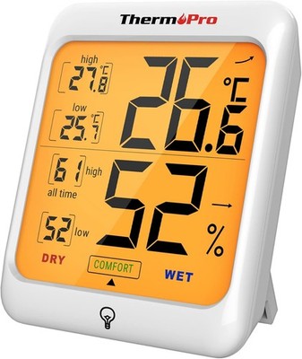 Thermo-Hygrometer Digital Raumluftüberwachung Temperatur Luftfeuchtigkeit