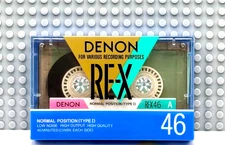 DENON RE-X  46   1987  JAPAN   TYPE I     BLANK CASSETTE TAPE (1) (SEALED)