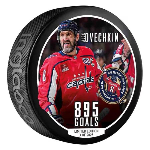 Alexander Ovechkin Washington Capitals 895th Goal Hockey Puck LE 2025 PRESALE