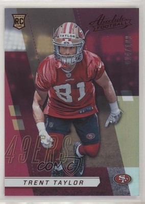 2017 Panini Absolute Rookie Spectrum Red 24/100 Trent Taylor #163 Rookie RC z6b