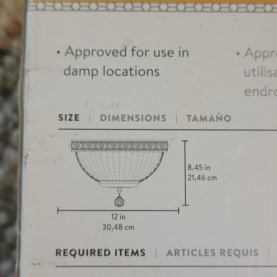 Aplique de pared hebras de vidrio de cristal estilo años 20 tapa de peltre 12 x 8,5 **¡NUEVO! Foto 4 de 4