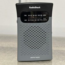 Radio Shack AM/FM Pocket Radio 1200586 Portable News Sports Retro Tested Works.