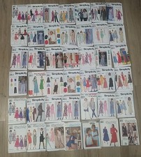 LOT Of 42 Sewing Patterns 90s 80s New/Used Simplicity See