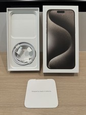 Apple iPhone 15 Pro Max Natural Titanium Empty Box ONLY with Charging Cable