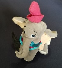 The Disney Store MINI BEAN BAG DUMBO w/ Hat Feather Plush Toy w/ Tush Tag