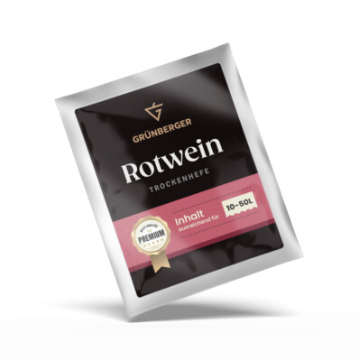 Grünberger Rotweinhefe Trockenhefe für 10-50l Wein Hefe Rotwein Gärhefe PREMIUM