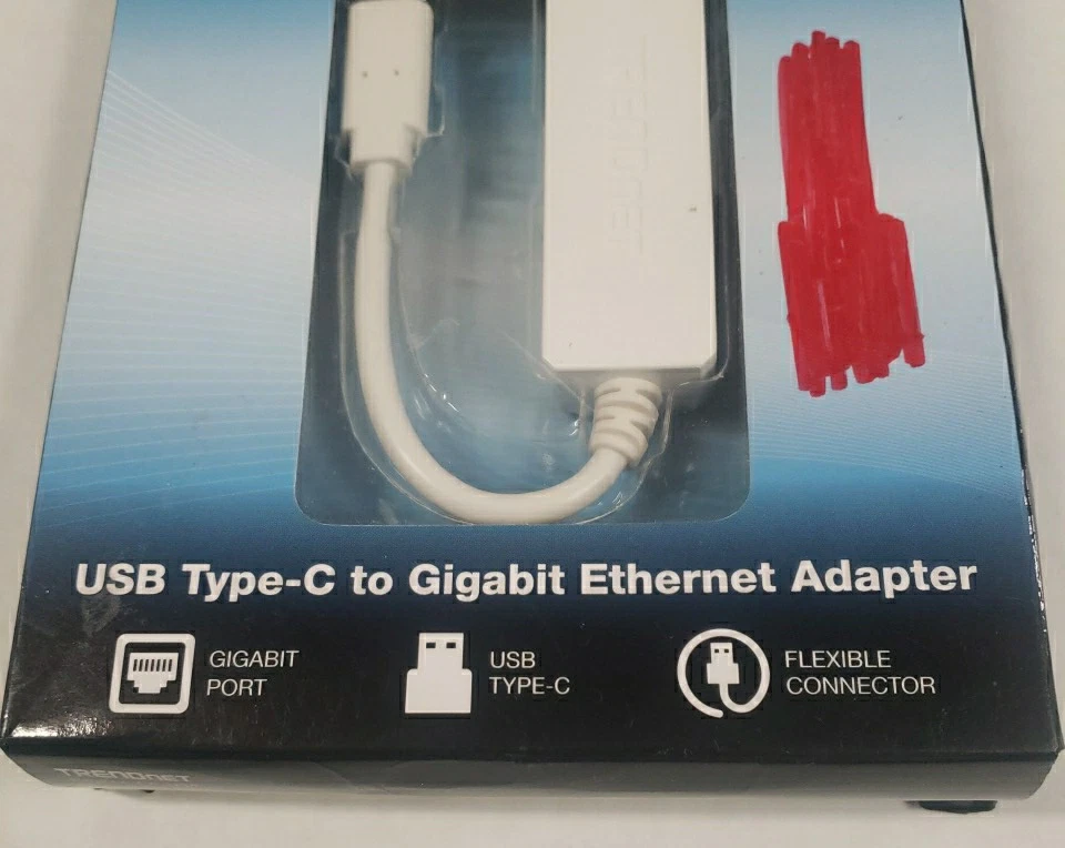 NEW- TRENDnet TUC-ETG USB-C Type-C to Gigabit Ethernet Adapter - Damaged Box - Image 4 of 4