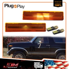 Side Markers Amber Corner LED Parking Light For 80-86 Ford BRONCO F150 F250 F350