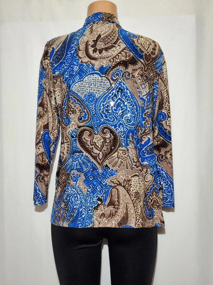 Blazer Maggie Sweet Mujer o Top Abierto Abstracto Multicolor Talla Pequeña P Foto 2 de 4