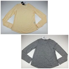 Jeanne Pierre Women's Long Sleeve Keyhole Shirt Multiple Colors/Sizes