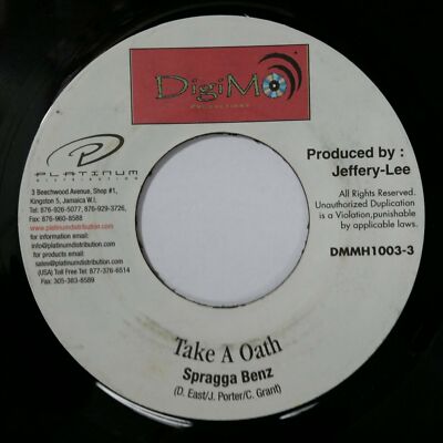 SPRAGGA BENZ Take A Oath b/w Tuffest Of Things DMMH10033 7'' 45rpm Vinyl VG+