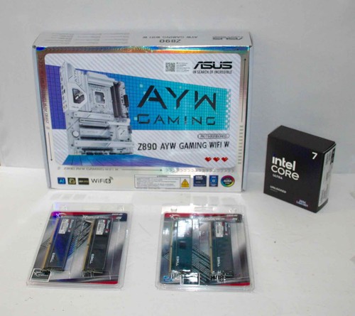 Intel Core Ultra 7 265K Asus Z890 AYW Gaming WiFi Motherboard GSkill S5 64GB RAM