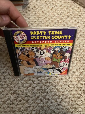 Party Time Critter County Activity Center CD PC Windows Macintosh 1999