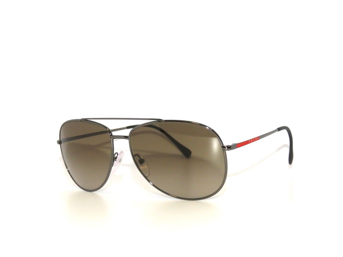 PRADA サングラス ケース付き　SPS55U Prada Sport SPS55U 5AV-1X1 61 Gunmetal Brown Gradient Sunglasses