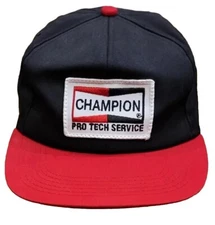 VINTAGE Champion Pro Tech Service Patch Snap Back Trucker Cap  USA Made NEW
