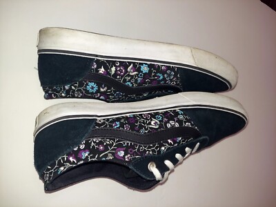 Vans Old Skool Black Suede/Garden Floral Skate Shoe W/Laces  display picture 1