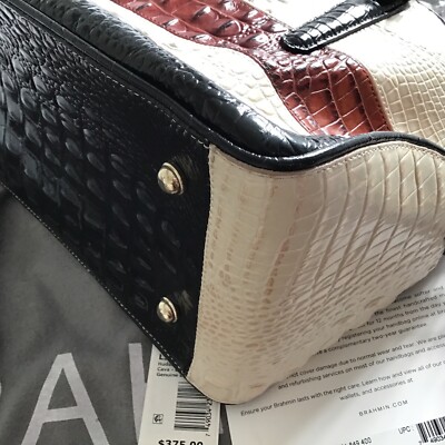 Sac à Main Brahmin En Cuir Tricolor – Occasion, Couleur Marron, Pré-owned
