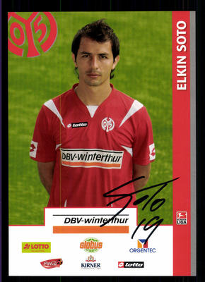 Elkin Soto Autogrammkarte FSV Mainz 05 2007-08 Original + A 121988