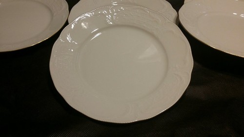 Set of 5 Rosenthal Germany Sanssouci Ivory Gold Classic Rose Dinner Plates - Picture 5 of 12