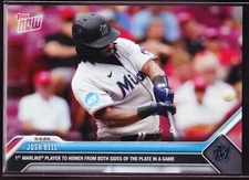 Josh Bell Miami Marlins HR Both Sides Plate vs Reds 2023 Topps Now #681 Base SP
