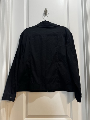 Chicos Black Full Zip Pockets Long Sleeve Jacket Sz 3 Armpit To Armpit 24” - Picture 6 of 7